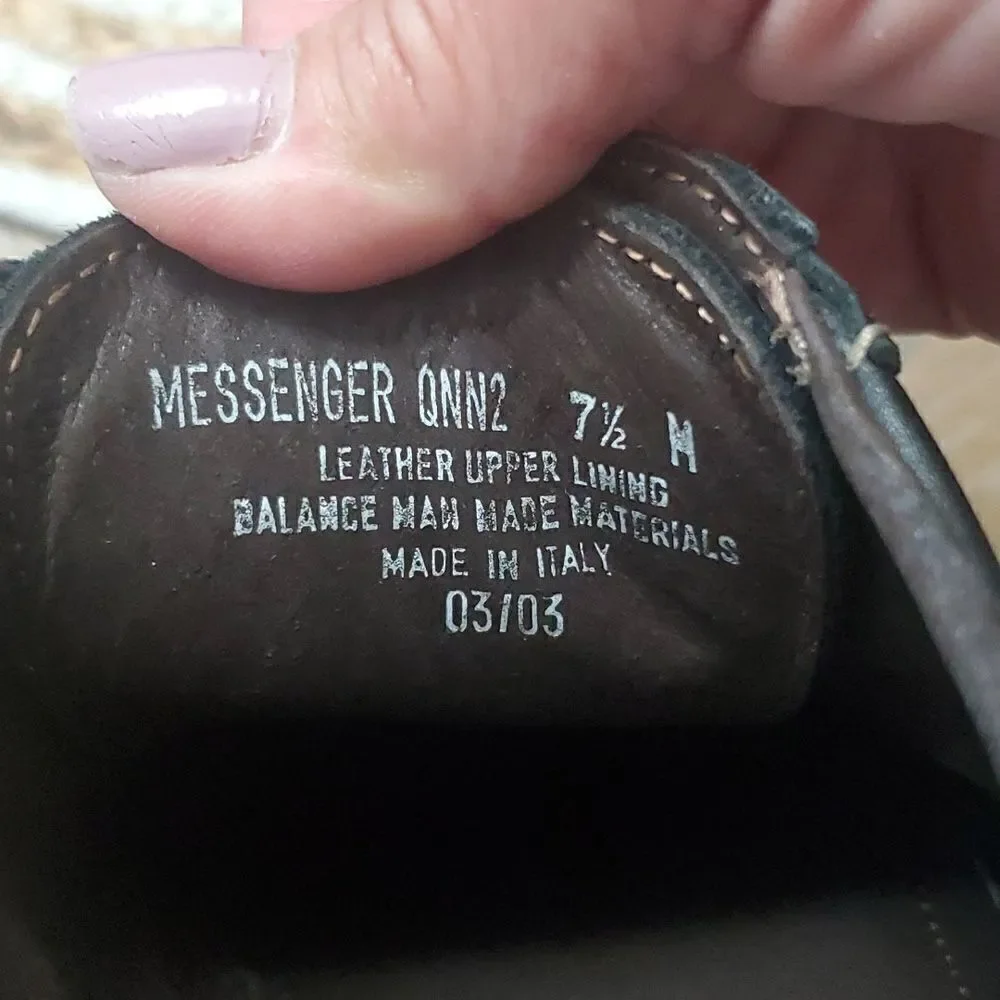 BASS Messanger Black Leather Lace-up Casual Shoes, Nwot 7.5
